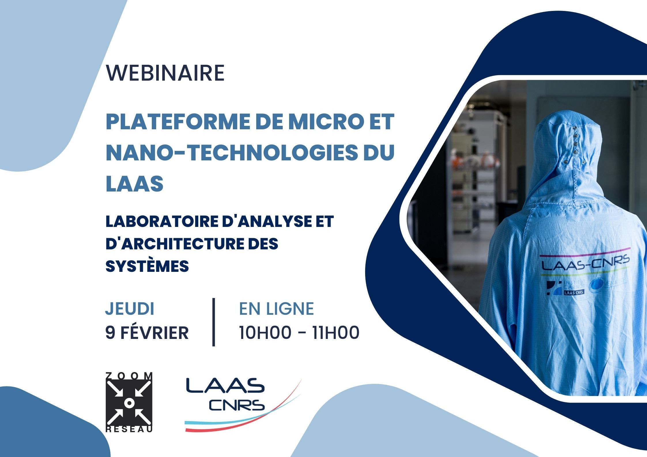 Webinaire Plateforme de Micro et Nano-Technologies du LAAS - Laboratoire d'analyse et d'Architecture des Systèmes